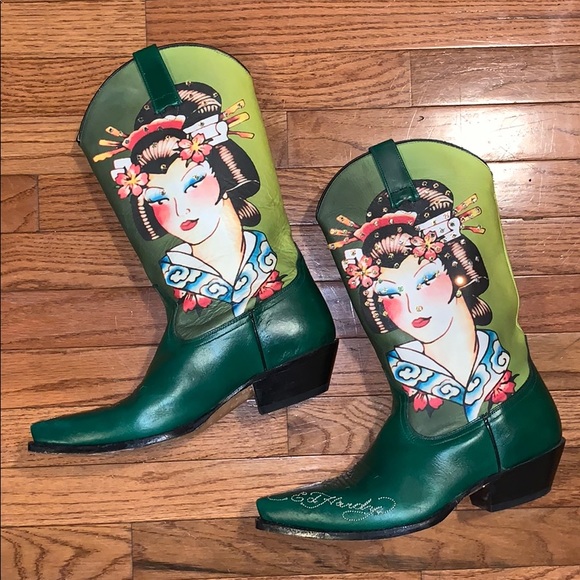 ed hardy cowboy boots